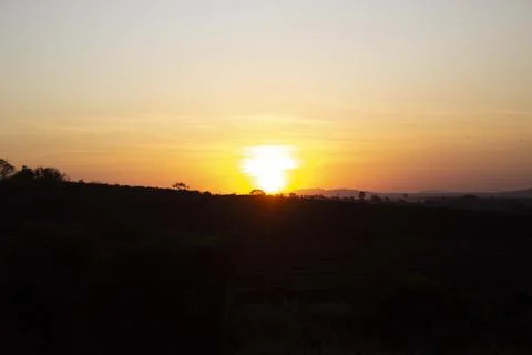 Dark Sunset Stockfoto's