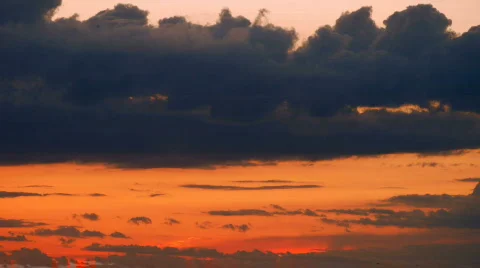 Dark Sunset Slow Timelapse Stock Footage 136579