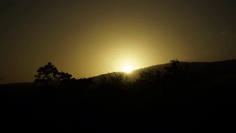 Dark Sunset Timelapse Stock Footage 83096830