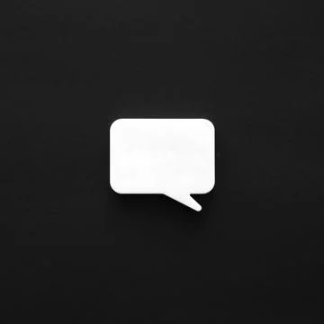 Dark surface with chat bubble Stock-Fotos
