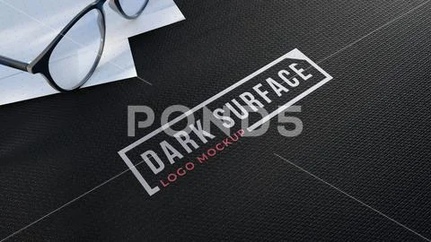 Dark Surface Logo Mockup PSD Template