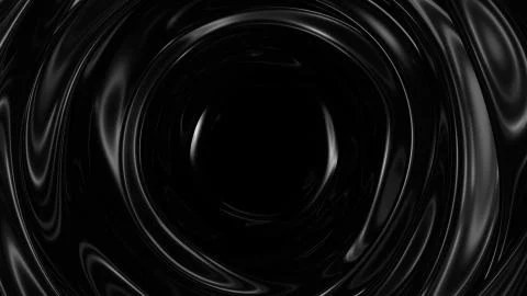 Dark surface with reflections. Smooth minimal black waves background. Blurry Stock Illustration