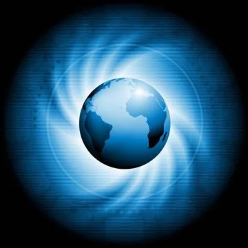 Dark swirl technology background with globe Dark swirl technology backgrou... 写真素材