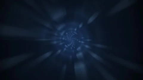 Dark swirling tunnel effect with light beams and motion Stock Footage 340227778