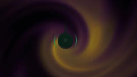 Dark swirling vortex with glowing orb center. Stock Footage 337458463