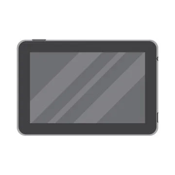 Dark tablet in flat style isolated on a white background. Stock-Illustration