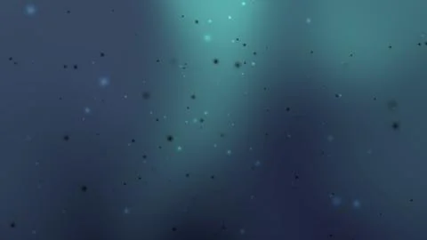 Dark teal background features small black and bright particles Illustrazione stock