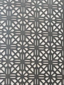 Dark Teal Geometric Fretwork Pattern - Modern Abstract Architectural Lattice 스톡 사진
