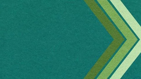 Dark teal paper texture background with green, olive chevron corner stripes a 스톡 일러스트