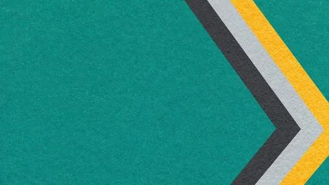 Dark teal paper texture background with yellow black chevron stripes and co.. Stock Photos