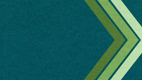 Dark teal paper texture background with green, olive chevron corner stripes.. Stock Photos