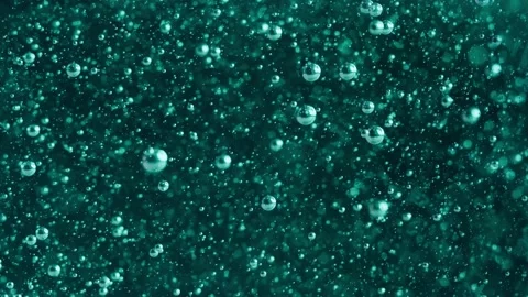 Dark teall artistic floating air bubbles in soap 스톡 동영상 219582591