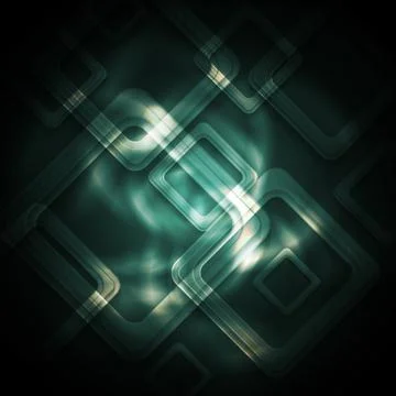 Dark tech abstract background with squares イラスト素材