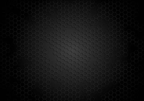 Dark tech background with hexagons Dark tech background with hexagons. Vec... Stock Photos