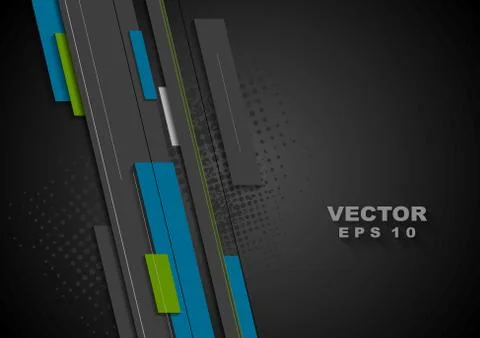 Dark tech background Illustrazione stock