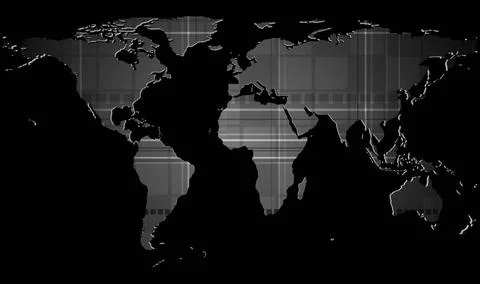 Dark tech background with world map texture. Eps 10 Dark tech background w... Stock Photos