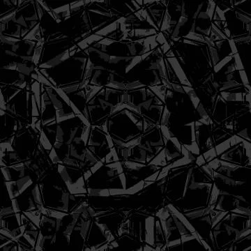 Dark Tech Geometric Seamless Pattern Stockillustratie