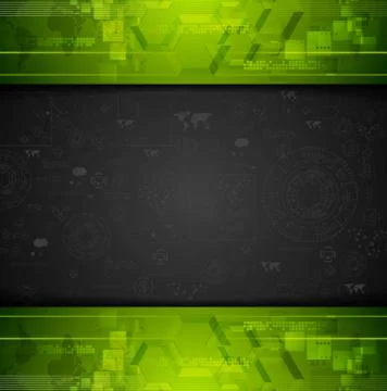 Dark tech graphic drawing Illustrazione stock