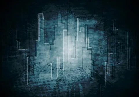 Dark tech grunge design. Vector background eps 10 Dark tech grunge design.... Stockfoto's