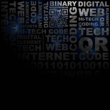 Dark tech grunge word pattern Dark tech grunge word pattern. Vector backgr... 写真素材