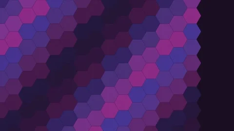 Dark Tech hexagon geometric pattern background flowing loop 库存影片 342643568