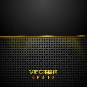 Dark tech perforated background with glowing light Stock Illustration