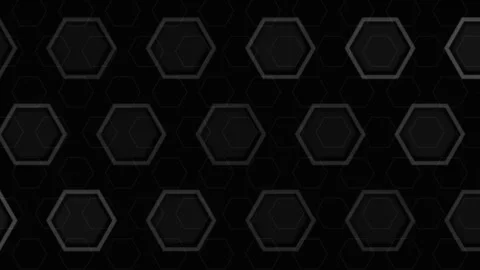 Dark technical hexagon pattern loop for seamless visual Stock Footage 341702275
