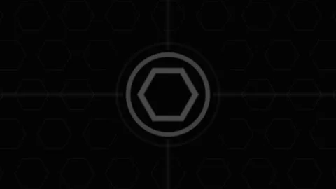 Dark Technical Hexagon Pattern Loop Seamless Loop Stock Footage 341738166