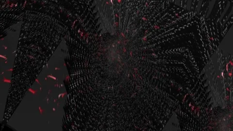 Dark Techno Glitch Strobe VJ Loop - Red Black Abstract Seamless Background HD Vídeos de archivo 321062691