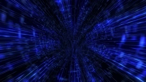 Dark Techno Tunnel Stock Footage 80991890