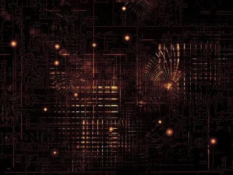 Dark Technological Texture 스톡 일러스트