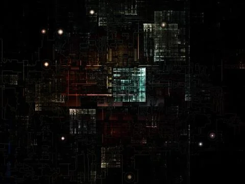Dark Technological Texture Illustrazione stock