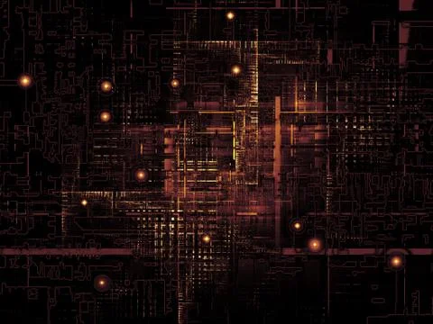 Dark Technological Texture Stock Illustration