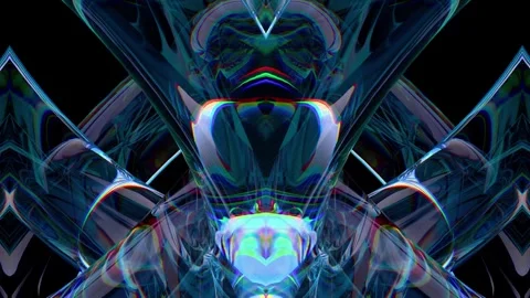 Dark Technology Background with a Symmetrical Crystal Structure. Stock Footage 317335004