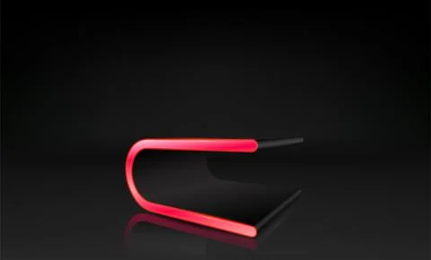 Dark technology podium for product presentation. Futuristic sci-fi blank Illustrazione stock