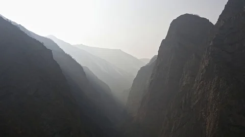 Dark terrible gorge of unknown mountains Video stock 85597833