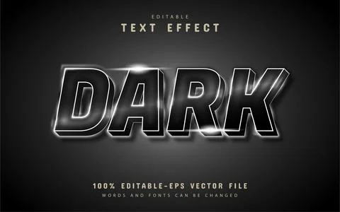 Dark text effect Stock Illustration