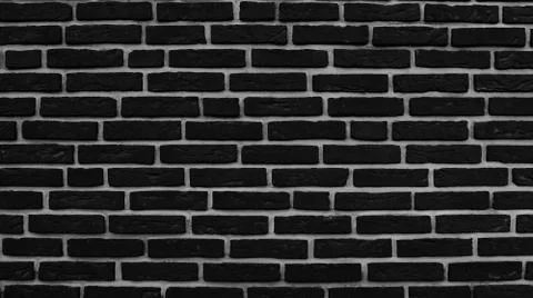 Dark texture background of a black brick wall Stock Photos