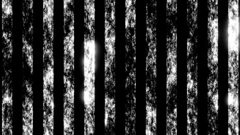 Dark Textured Stripes. Edgy Background Featuring High Contrast Noise And Stock Footage 333795452