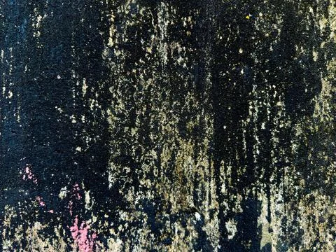 Dark Textured Surface, Aged Grunge Background, Distressed Wall Pattern Stock Photos