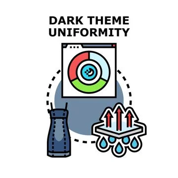 Dark theme uniformity concept for user interface design Stock Illustration