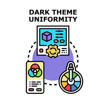 Dark theme uniformity design concept vector イラスト素材