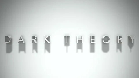 Dark Theory 3D title animation with shadows on a white background Stock Footage 296739578