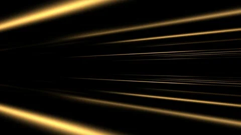 Dark three-dimensional background with yellow light lines. Animation of an Stock Footage 309475422