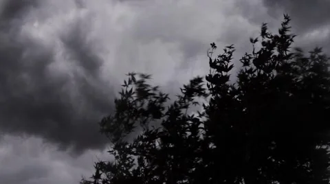 Dark Thunder Lightning Storm Clouds Rotating 動画素材 52949943