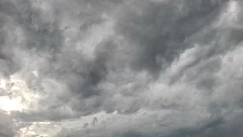 Dark Thunderstorm Clouds in Dramatic Sky Background Stock Photos