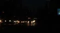 Dark time lapse of city cross road, yellow car lights HD Footage