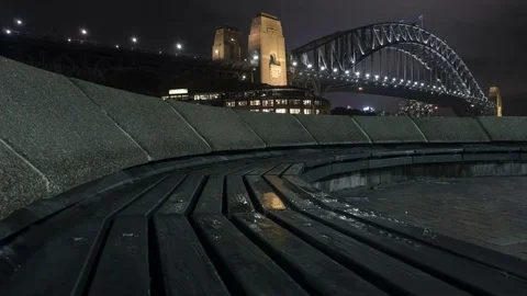Dark time-lapse Sydney Harbour Bridge Vidéo 70084390