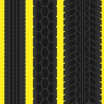 Dark tire tracks Stock Illustration
