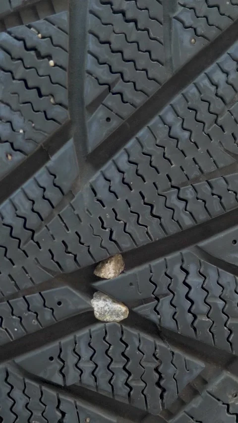 Dark tires with visible structure highlight protective tread Stock Footage 339770496